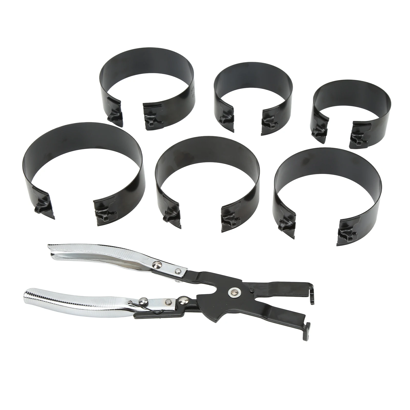 Piston Ring Compressor Set Universal Fit 6 Band Size Piston Installer Repair Pliers Auto Maintenance Tool