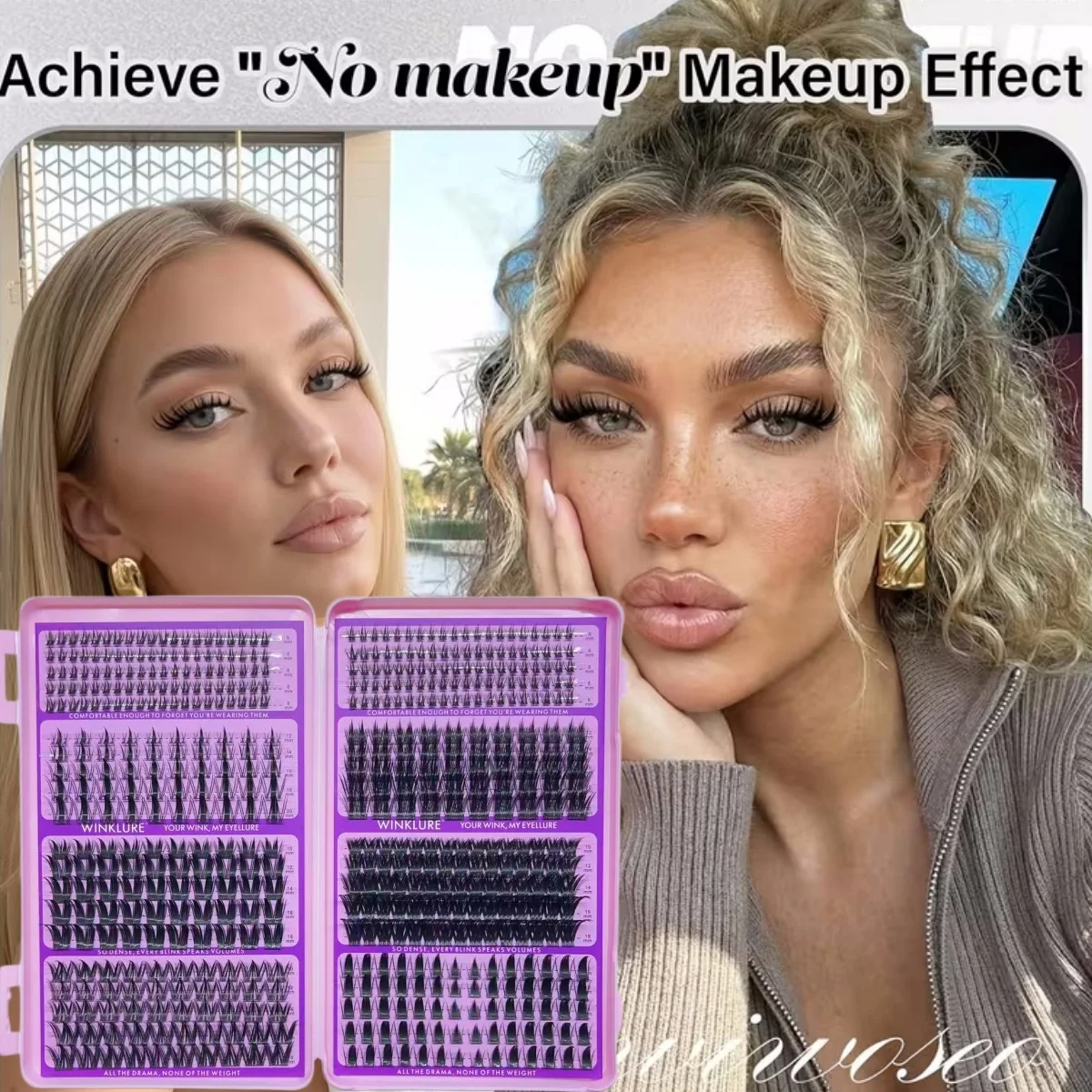 WINKLURE New 32rows Mix Lash Clusters Lashes Cluster Natural Manga Look Lash DIY Eyelash Extension Reusable Natural Lashes