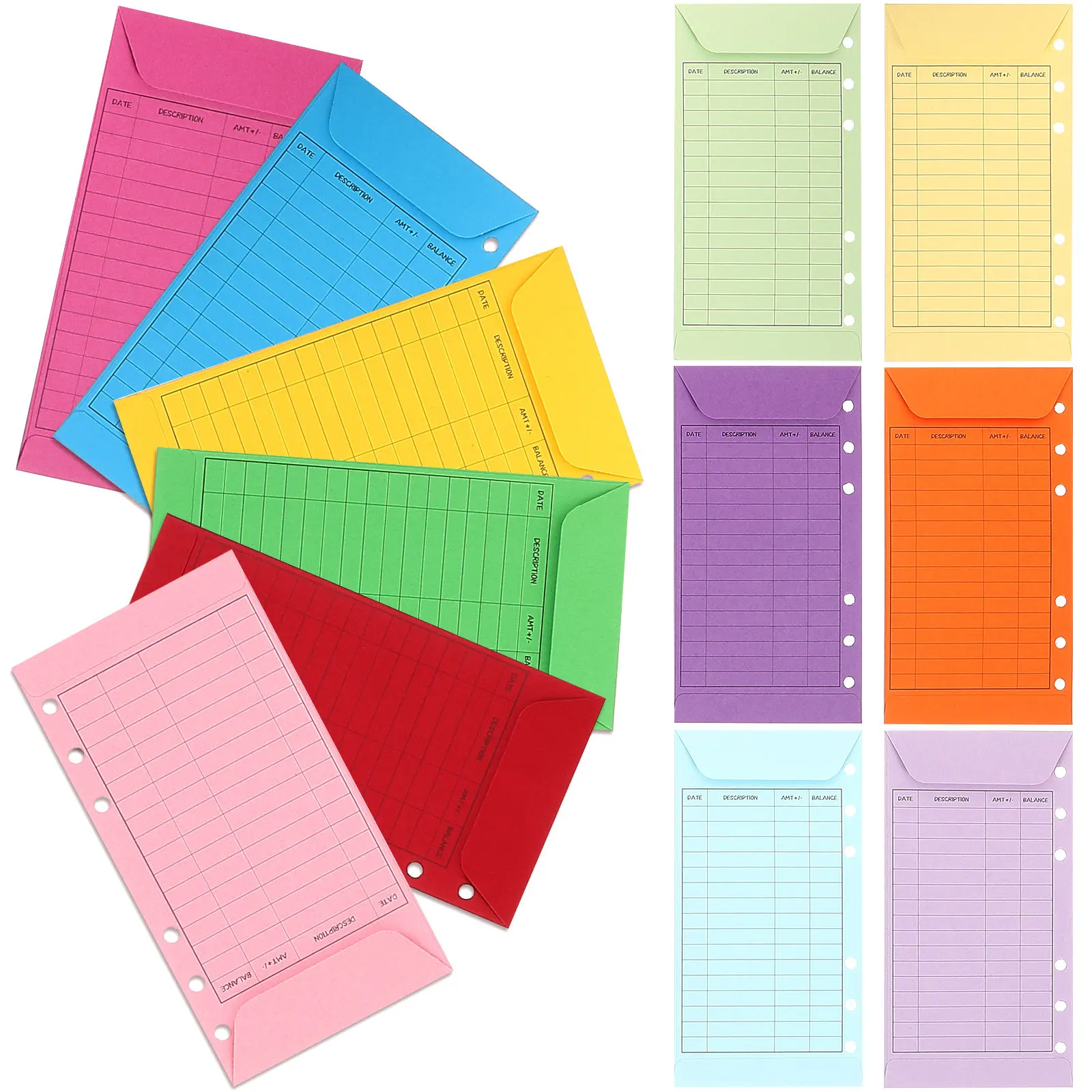

12Pcs Thick Paper for Cash Financial Independence Binder Refill Expense Tracking Money Holder