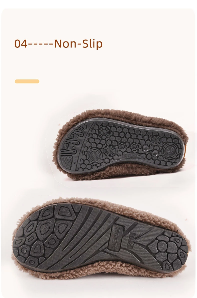 Kinder Baumwolle Hausschuhe Solide Warme Kinder Winter Hause Schuhe Jungen Mädchen Plüsch Boden Schuhe Indoor Weiche Sohle Anti-slip Baumwolle schuhe – Detail 5