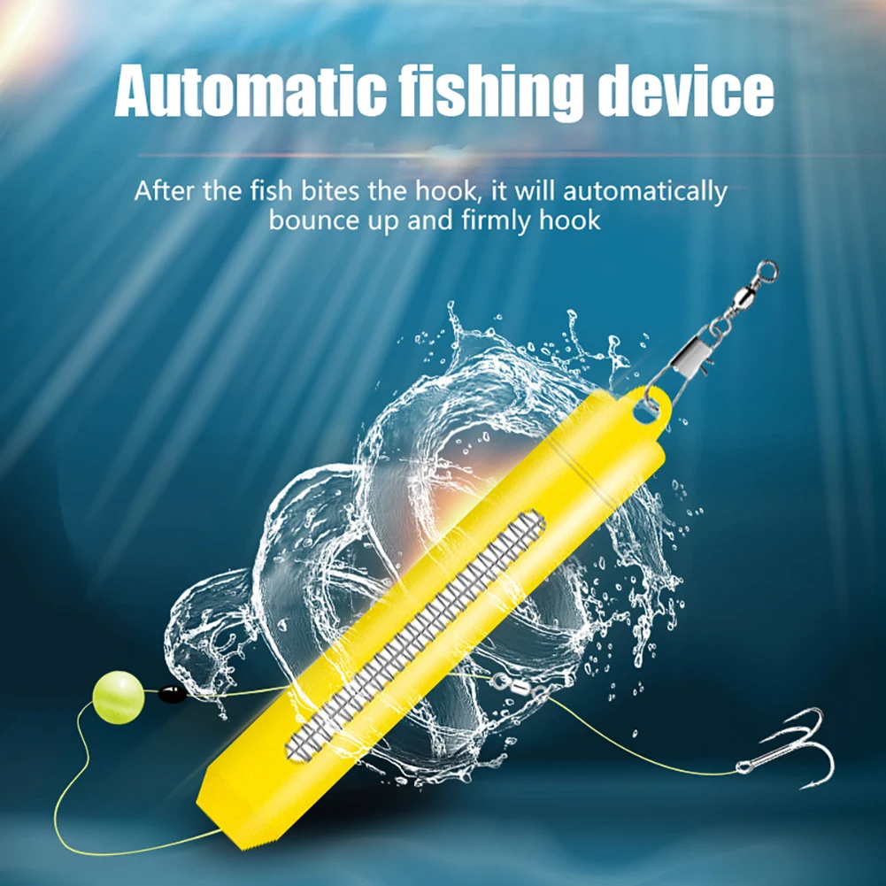 Automatic Fishing Hook Trigger Portable Fishing Pole Fixing Spring Fishhook Bait Catch Ejection Catapult Fish Lure Accessories