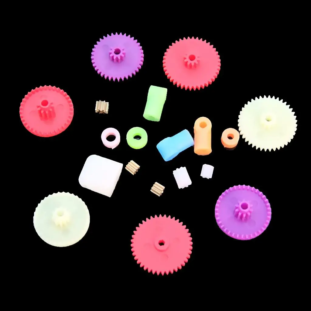 Plastic Gear Kit Spindle Double Bevel Worn Gear Set for DIY Mechanical Project Model Assembly