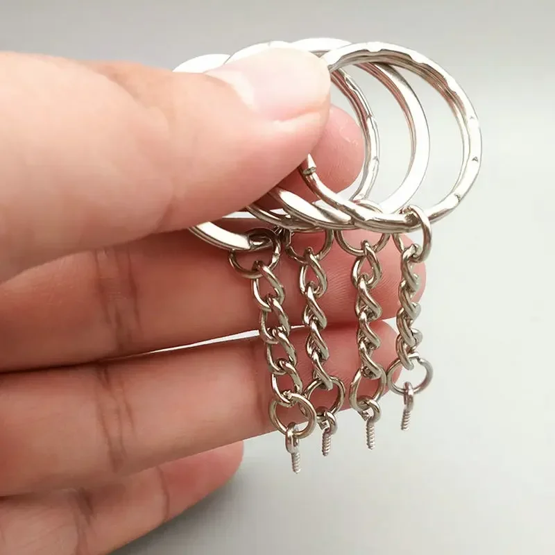 Metal Keychain Kits, Chaveiro com Jump Rings Fecho da Lagosta, Pinos de Parafuso, Acessórios para Fazer Jóias DIY