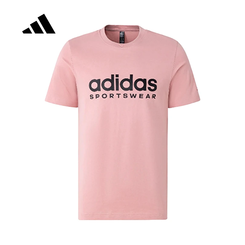 

Футболка adidas унисекс, простая хлопковая футболка с круглым вырезом, легкая спортивная футболка с короткими рукавами JP1771