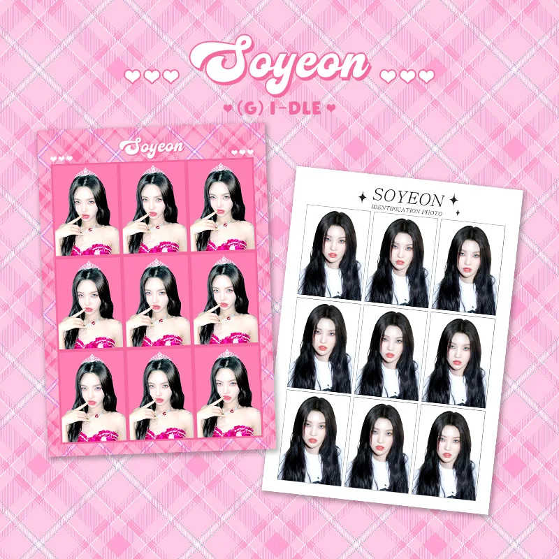 Imagem -04 - Idol id Photo Print Card Passaporte Photo Print Card Cho mi Yeon so Yeon Minnie Fans Gift g Idol Idol Idol