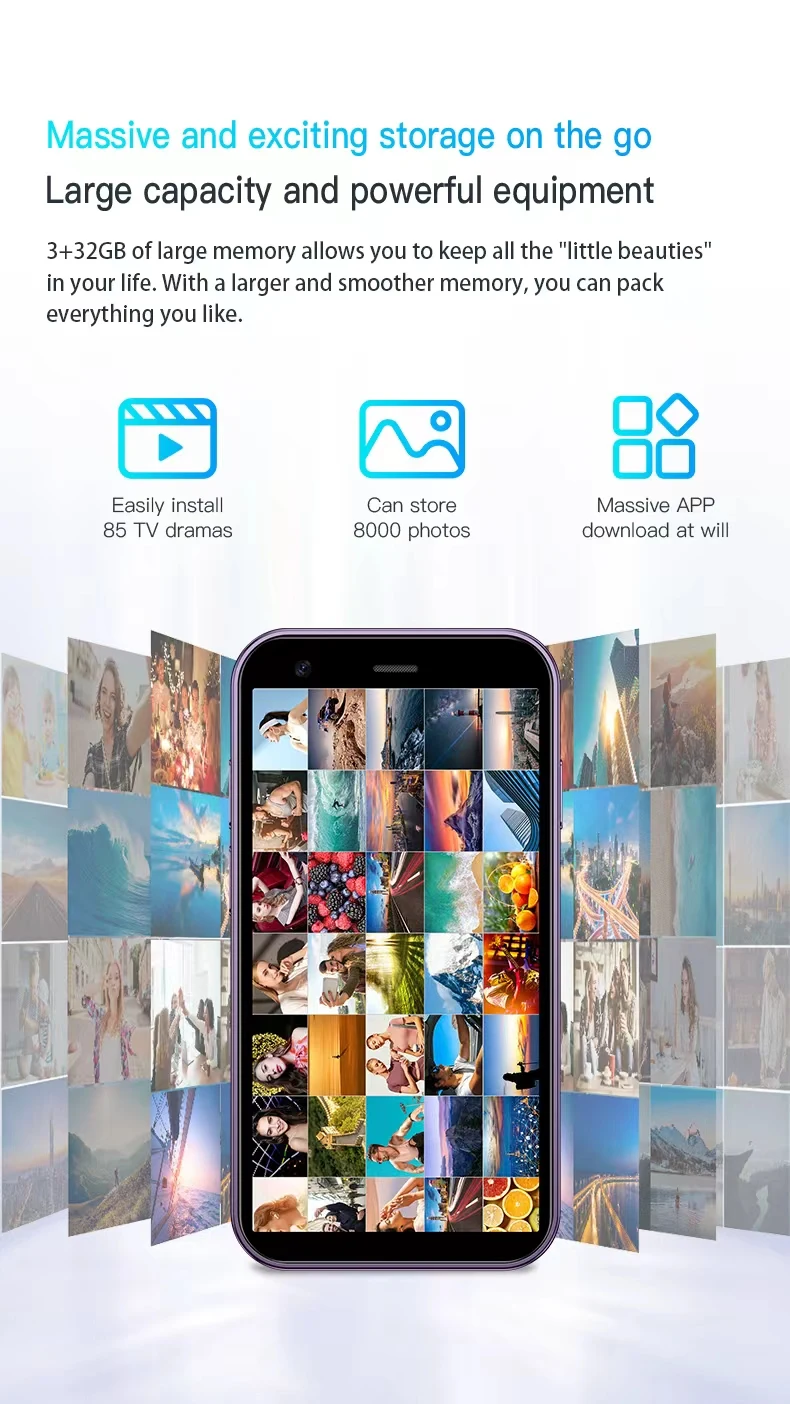 هاتف ذكي Mini24 Android، 3 بوصة، 3G، ثنائي الشريحة، وضع الاستعداد المزدوج، مدمج ومحمول، دعم GPS، الإصدار العالمي