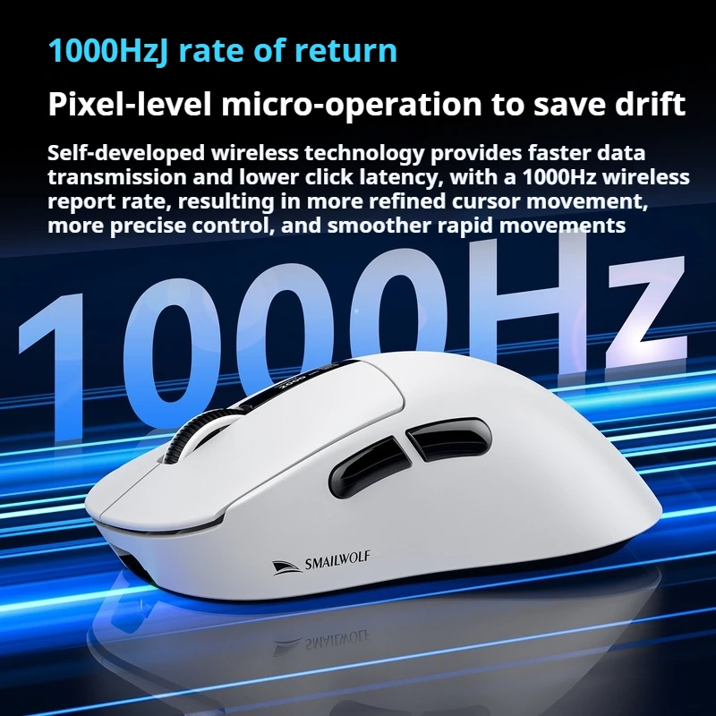 M6 Wireless Mouse Three Mode Connection PAW3311 Lightweight Ergonomic 1000Hz Return Rate Long Lasting Endurance Smooth Touch