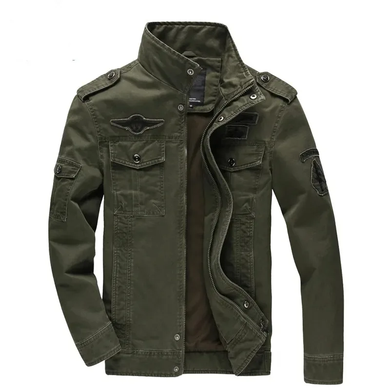 

Casual Army Military Jacket Men Plus Size M-6XL Jaqueta masculina Air force one Spring & Autumn Cargo Mens Jackets Coat