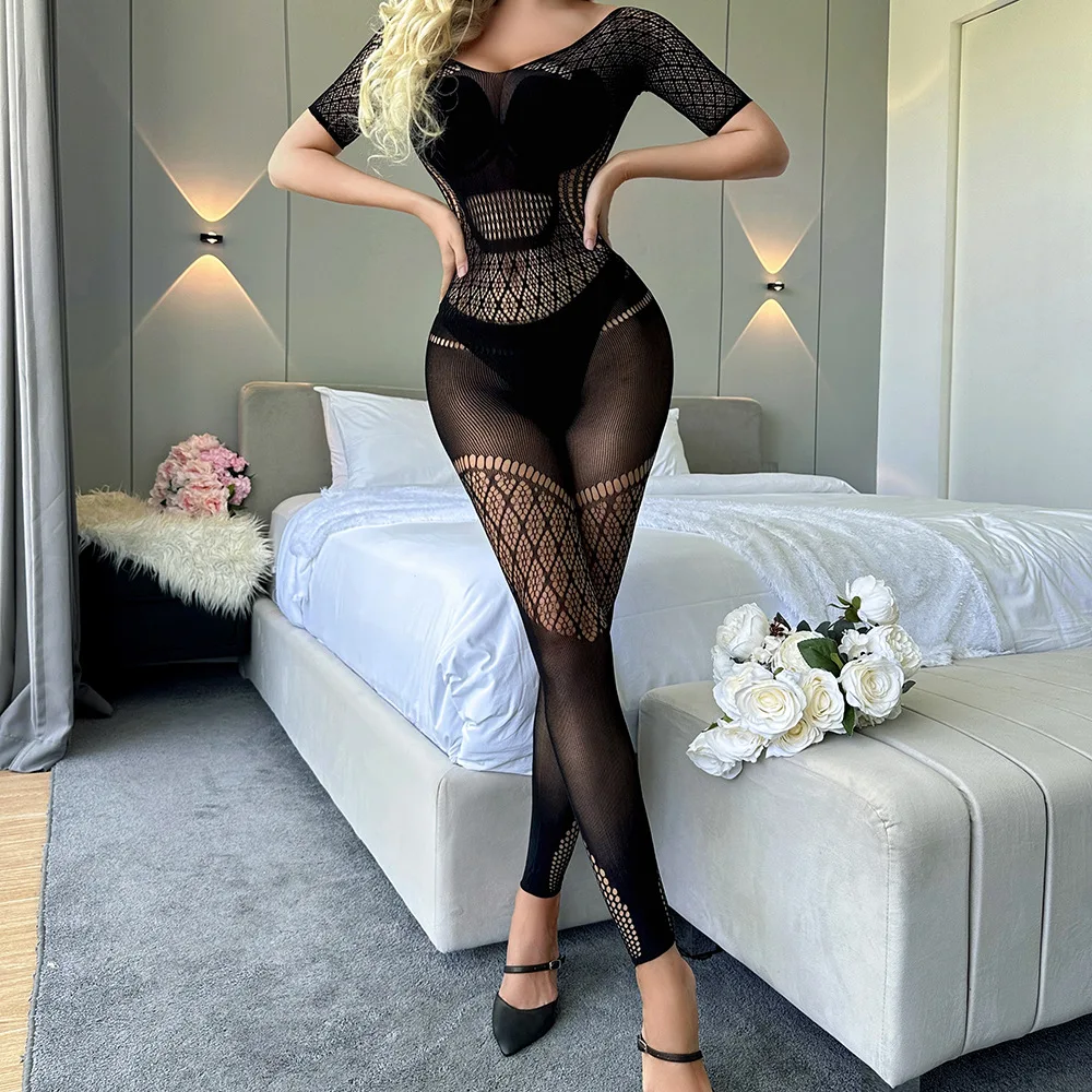 

Cross-border Conjoined Sexy Underwear Europe And The United States Hot Sexy Pajamas Base Transparent Passion Net Clothing K253