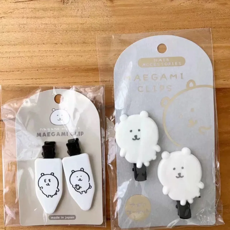 INS Japan Korea Bear Animal Hair Clip Set 2Pcs Cute Bear Face Barrettes for Women Daily & Makeup Use Hairclips Jewelry
