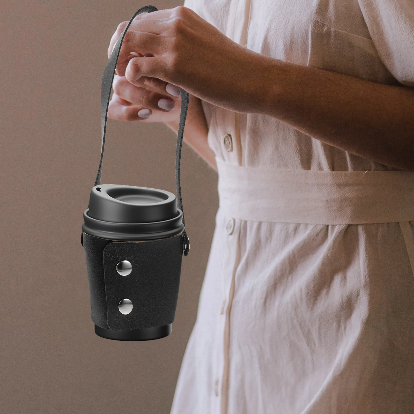 

Coffee Cup Sleeve Handheld Drink Carrier Durable Portable Lightweight Outdoor Reusable Coffee Holder Strap Water Bottle