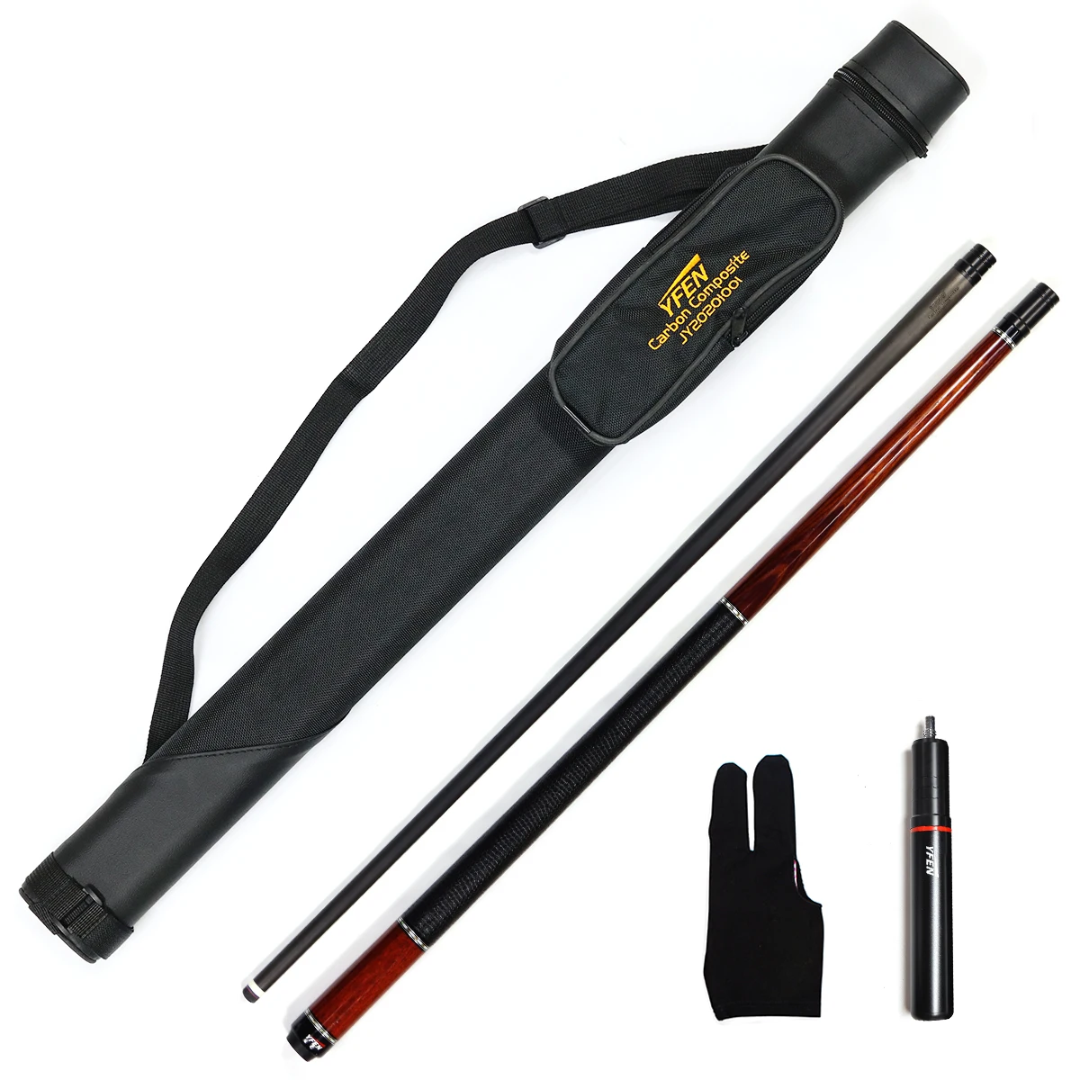 Billiard Pool Cue with Cue Bag Set Handmade Carbon Billiard Cue Shaft with Two Tip Sizes 11.5 Mm 12.5mm