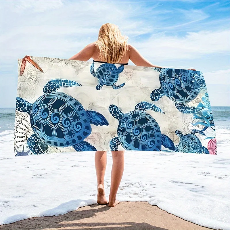 

Beach Towel Turtles Beach Towel Patterned Sunscreen And Windproof Suitable For Swimming Pool Camping Travel Blanket