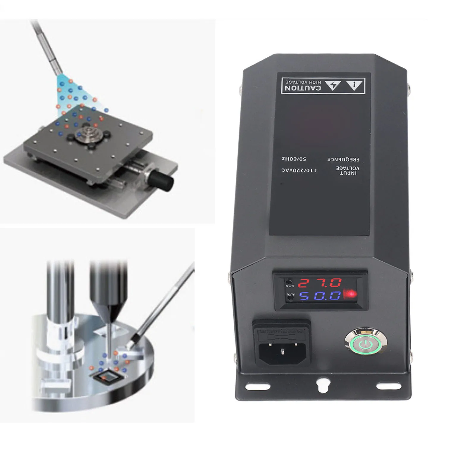 Static Electricity  10W Grounding Terminal Ionizing Air Gun 0.5-1m/s Air  Speed for Painting Conveying Equipment