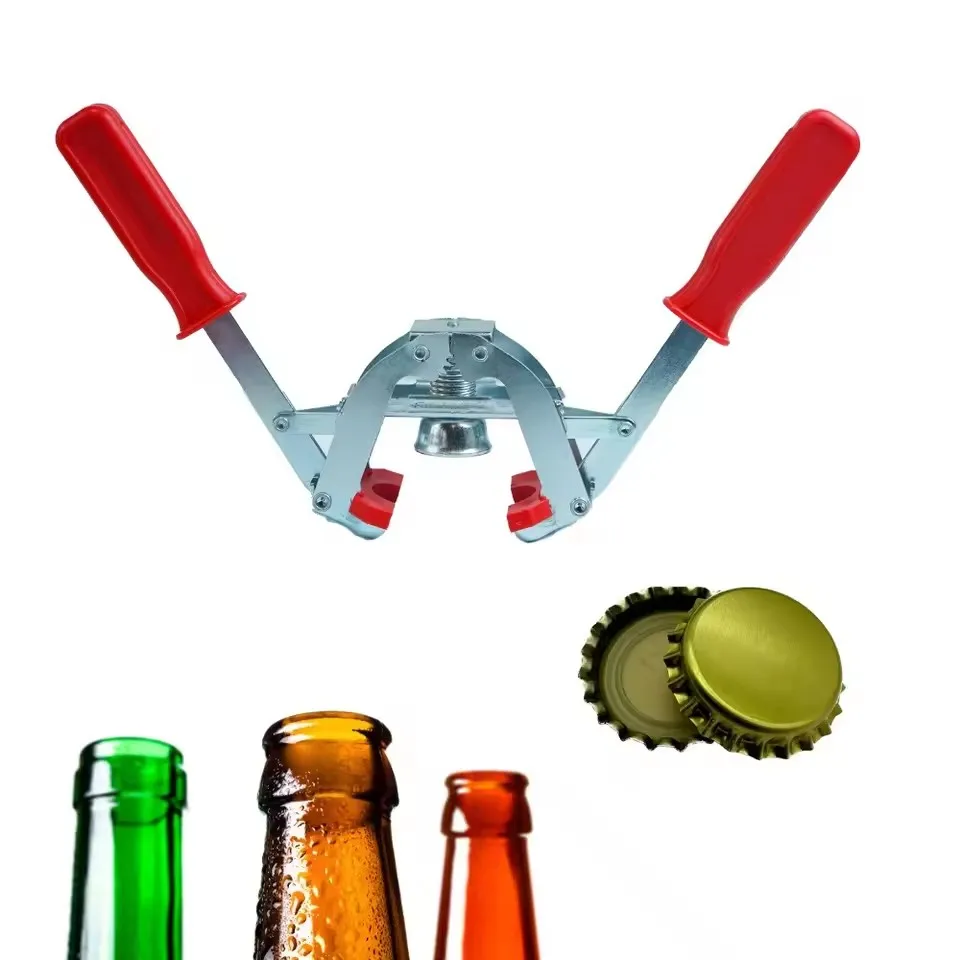 Manual Bottle Capper Tool Crown Capper Bottle Sealer For Home Brewing Beer Bottle Caps Wine Soda DIY Beverage Hand Press Kit