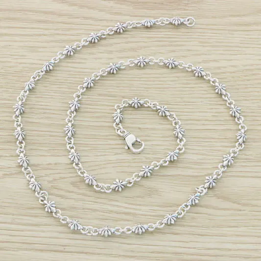 

S925 sterling silver starry six pointed star necklace for men, handsome and versatile Thai silver retro and cool jewelry