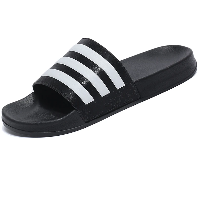 Brand Men Slippers Shoes Non-slip Fashion Sandals Rubber Flat Slides Size 45 Outdoor Summer Water Shoes Mens Beach Slippers 2024