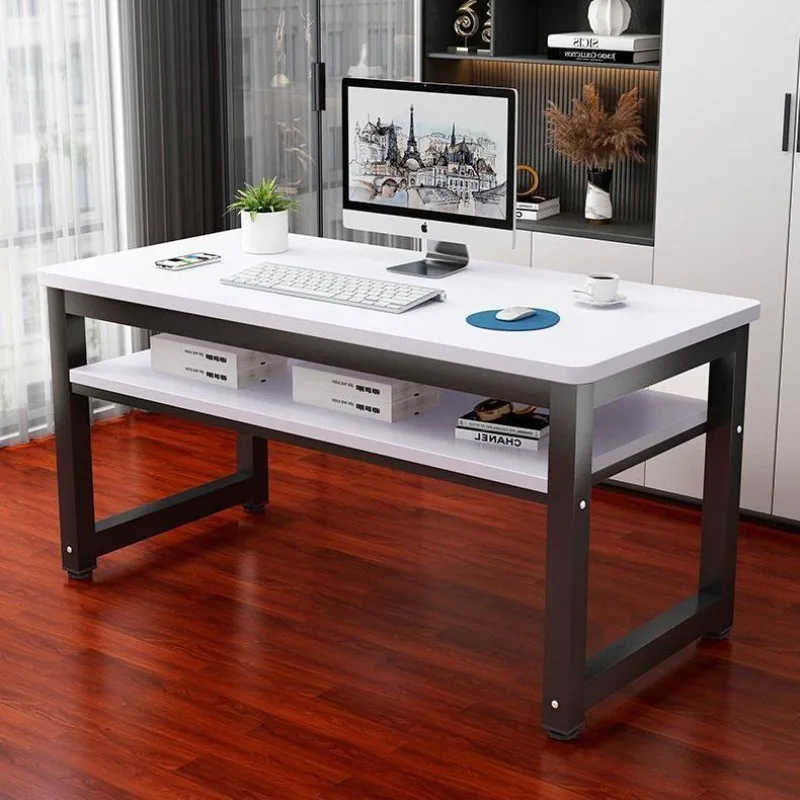 

Solid Wood Desk Computer Desk Desktop Home Writing Study Table Double Desk Worktable Rectangular Small Table