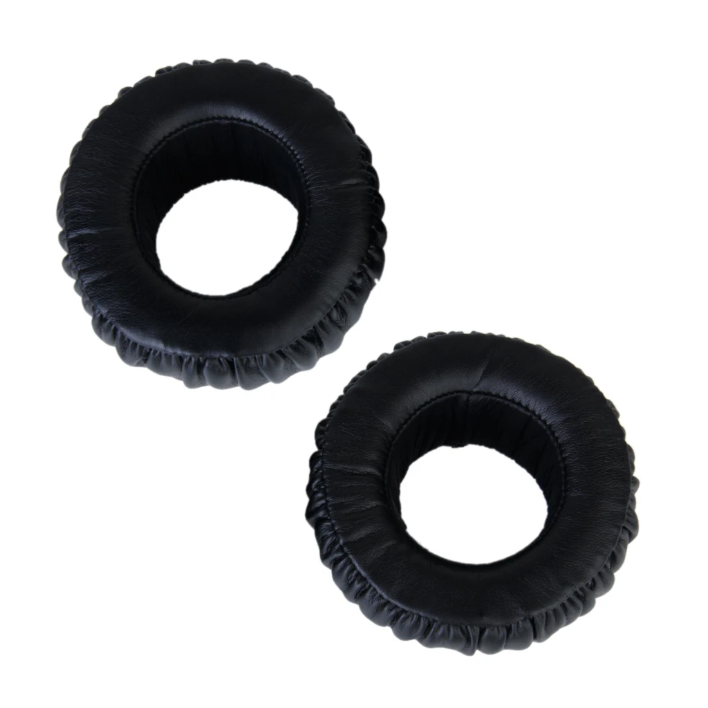 Pair PU Leather Black Replacement s Ear Cushions for MDR-XB500