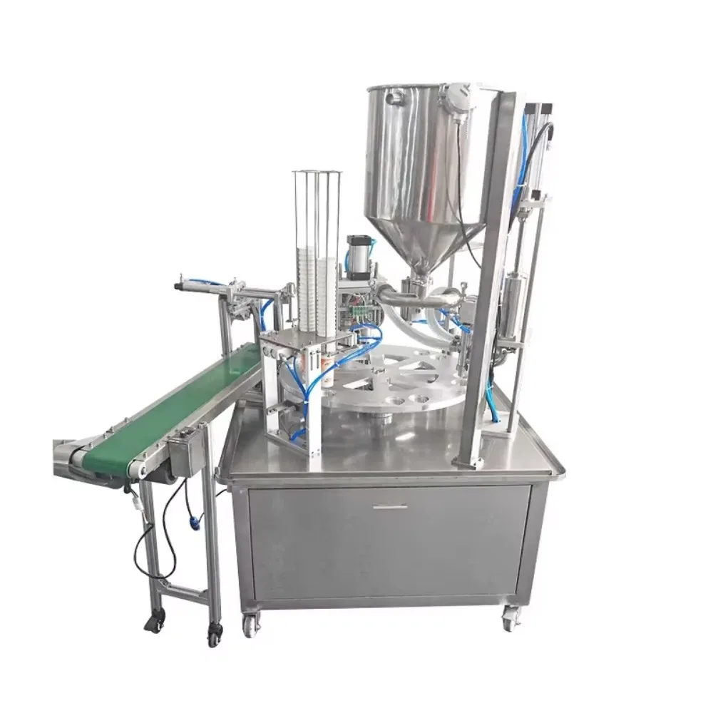 Semi-Automatic Yogurt Sauce Honey Filling Sealing Machine for Sauce Honey Filling and Sealing Cups Plastic