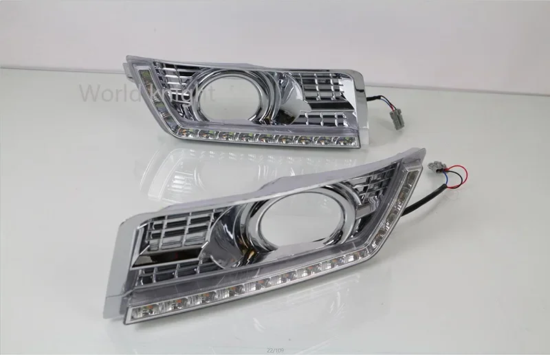 Carro piscando LED luzes diurnas, DRL Fog Lamp Cover, Turn Signal Lamp para Cadillac SRX, 2012, 2013, 2014, 2015, 2016, 2pcs