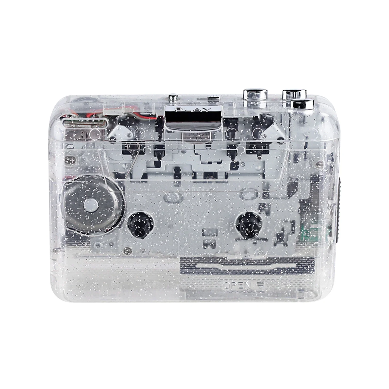 TenYua  Radio USB Cassette Player Transparent Cassette Tape Player USB Cassette Capture Radio set with USB2.0 Port