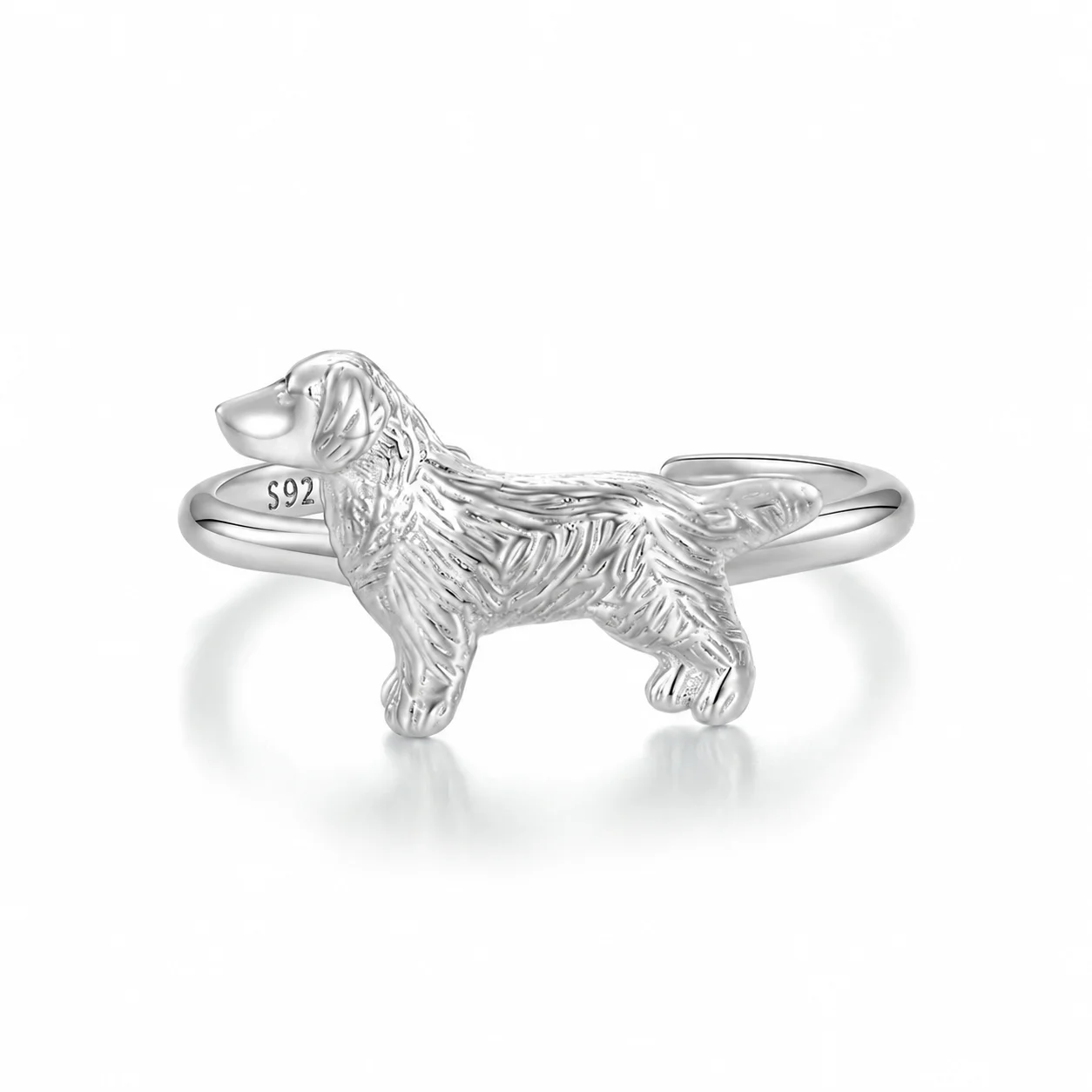 Golden Retriever Ring Lightweight Adjustable Open Ring Open Cuff Ring Cute For Friends Relatives Gift