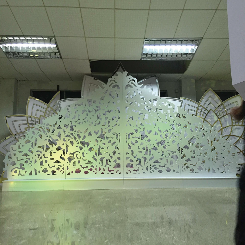 Factory Price Wedding Backdrop White Customized Style Stage Decor Wall Events Supplier Props