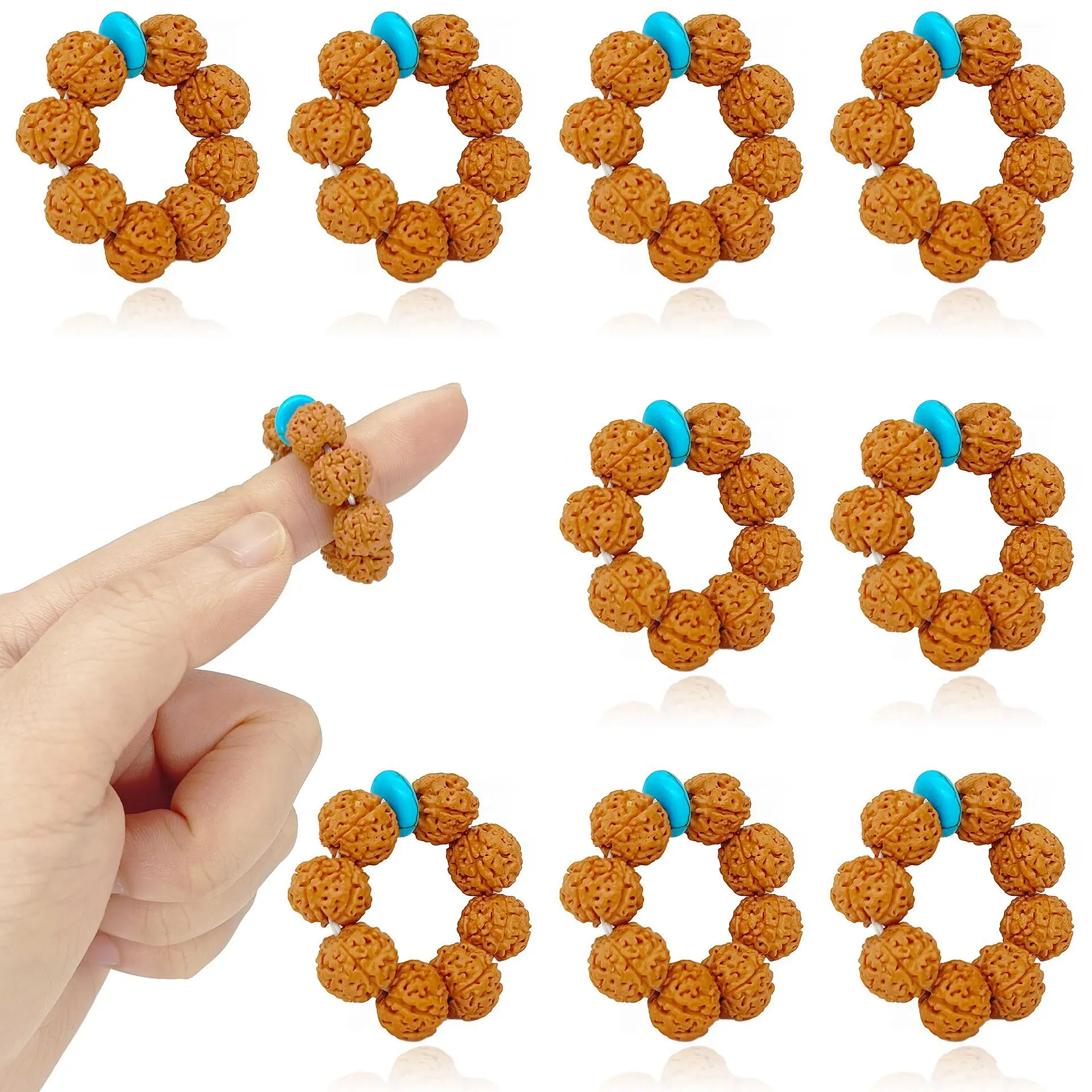 

5 шт., креативная обертка на палец, ваджра, бодхи, кольца на палец, массажер для снятия стресса, кончик пальца, СДВГ, игрушки-непоседа