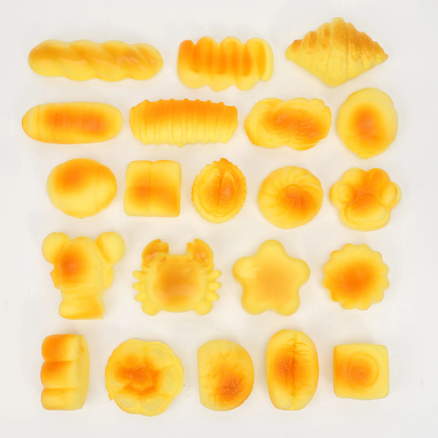 Artificial PU Animal Shaped Bread Model Durian Bun Mini Bread Breakfast Dessert Simulation Food Decoration Desktop Home Decor