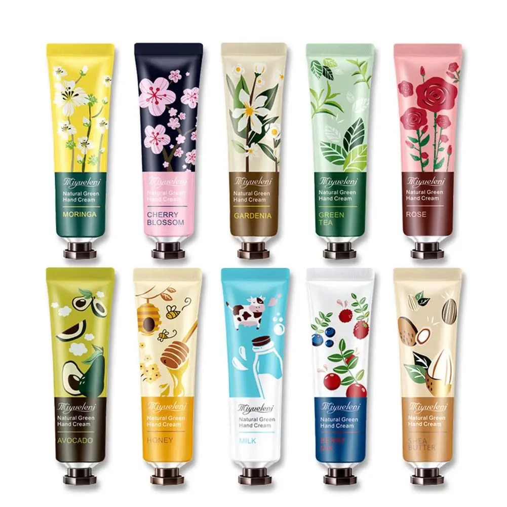 1pc Moisturizing Botanical Fragranced Hand Cream Dry Skin Moisturizer Chamomile Peach Avocado Portable Hand Cream For Men W P2W5