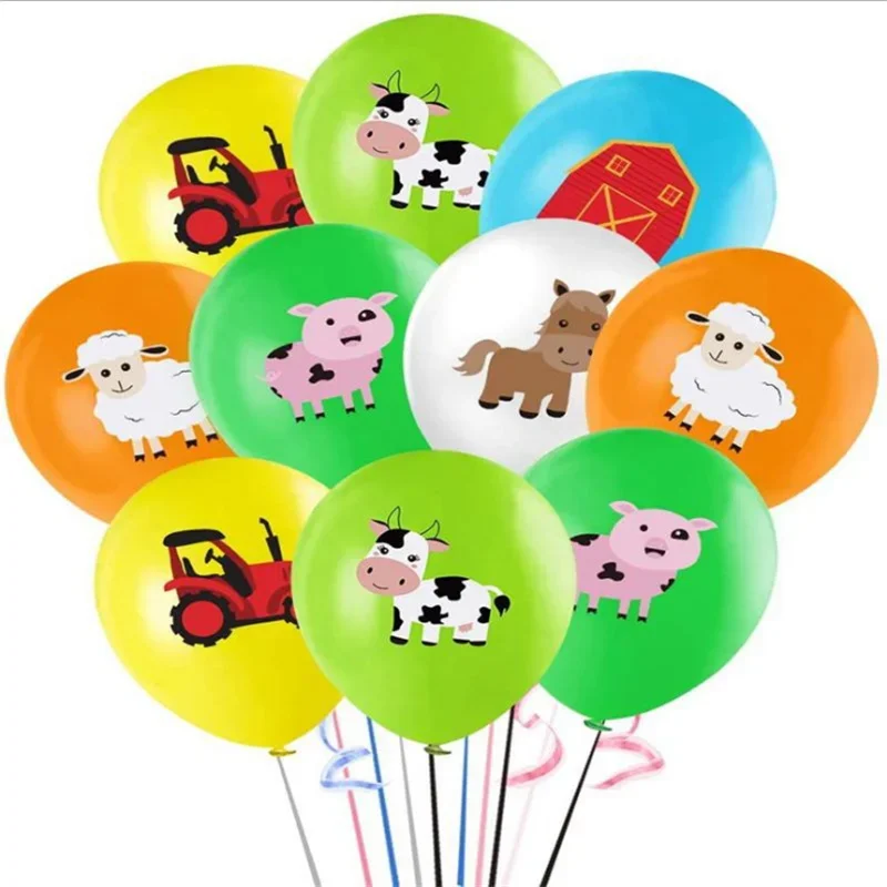 

30pcs Children's birthday party decoration supplies ranch cows latex balloon set