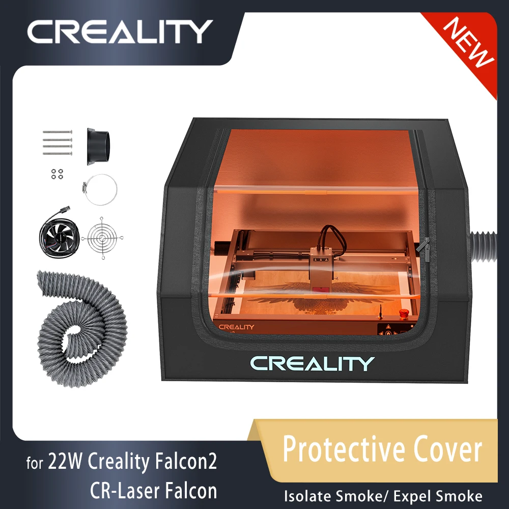 

CREALITY Protective Cover for Laser Engraver Isolate Smoke Expel Smoke Wider Compatibility 22W Creality Falcon2/Cr-Laser Falcon