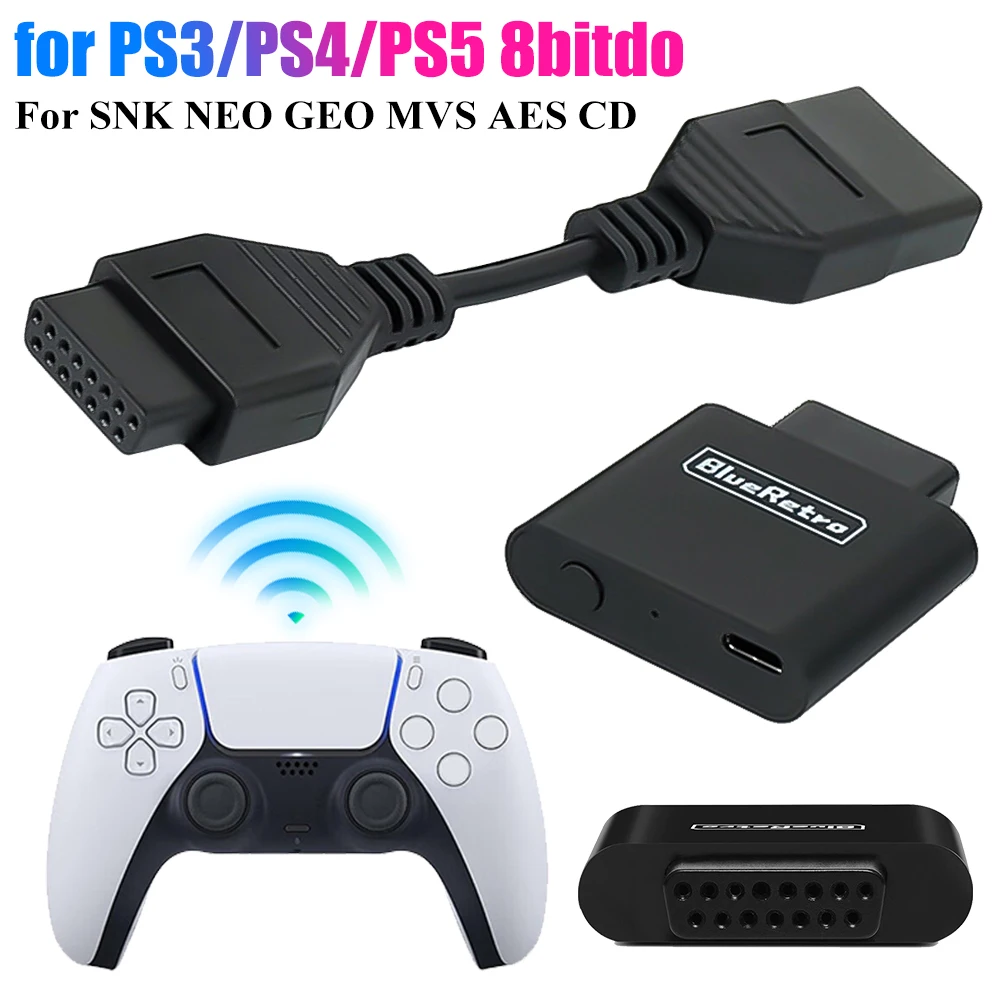 Bluetooth Wireless Game Controllers Adapter for 8bitdo PS3/PS4/PS5 For Switch Xbox Compatible For SNK NEO GEO MVS AES CD