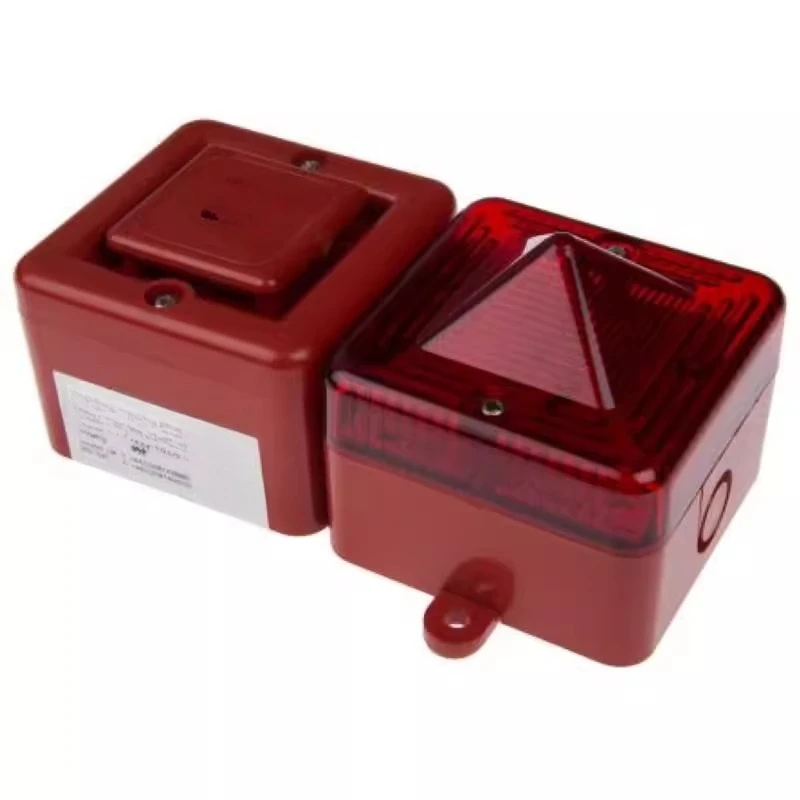 

E2s SONFL1XDC024 electronic with red lampshade and red casing