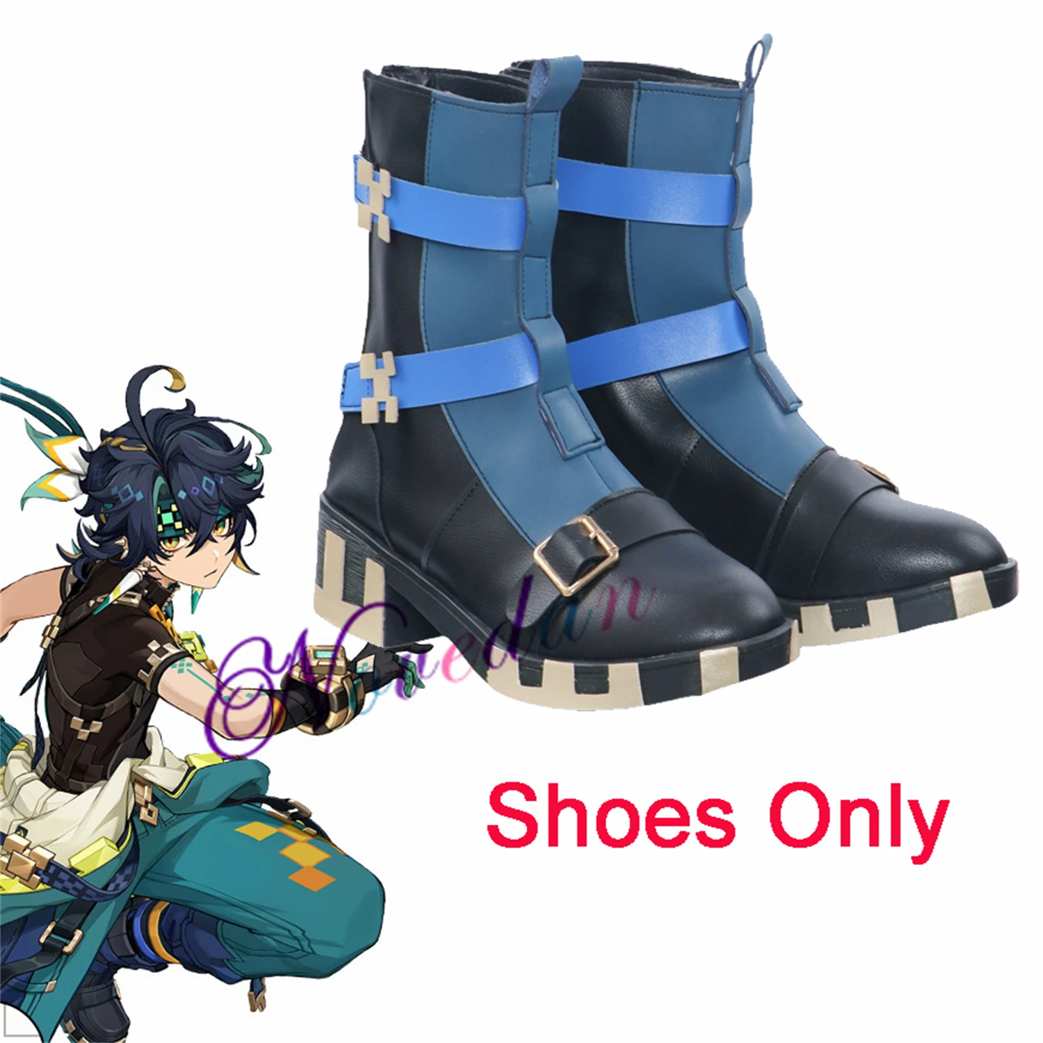 Kinich Cosplay Schuhe Perücke Anime Spiel Genshinimpact Kinich Genshin Cosplay Kostüm Uniform Full Set Rolle Spielen Party Comic Con Anzug