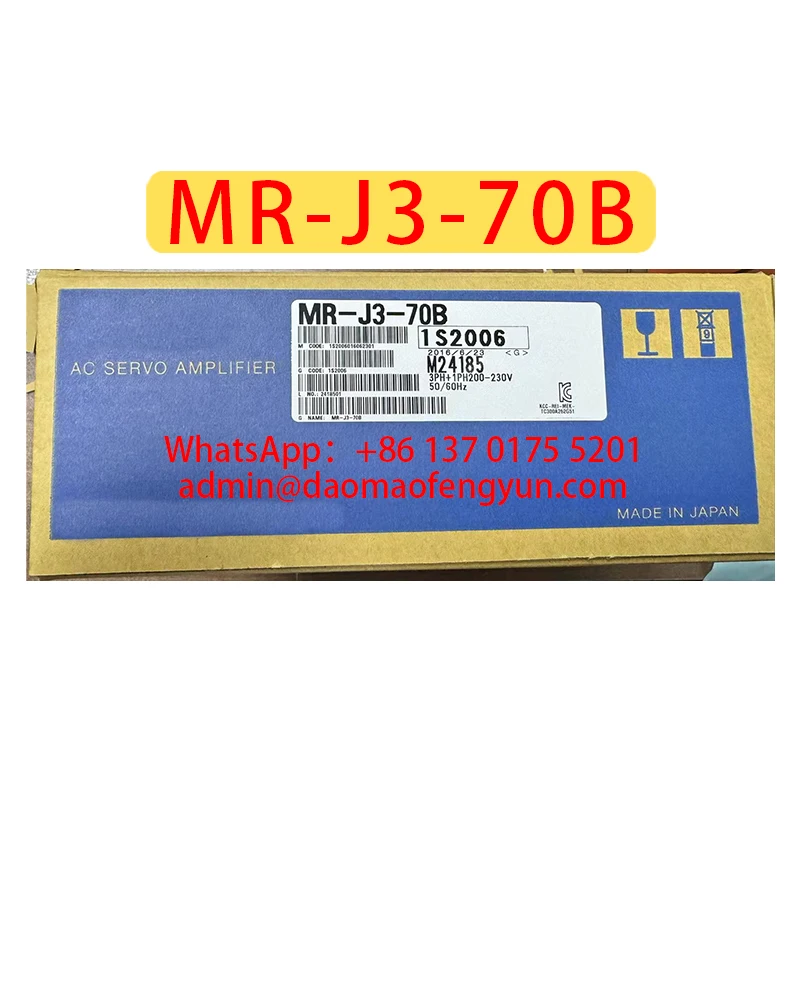 

MR-J3-70B Brand New Servo Drive MR J3 70B，Fast shipping