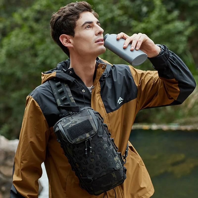 

Outdoor Tactical Chest Bag for Men, Oxford Cloth, Lightweight, Large Capacity, 2025 New Model, Travel Hiking Shoulder Crossbody Bag