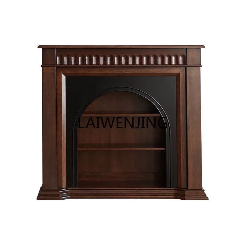 

MJY French decoration living room antique porch cabinet solid wood rack opposite the door