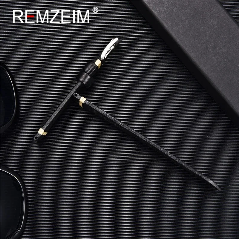 REMZEIM 6 Colors Vintage Tanned Leather Watchband Men Women 18mm 20mm 22mm 24mm Strap Luxury Brand Watch Band Accessories