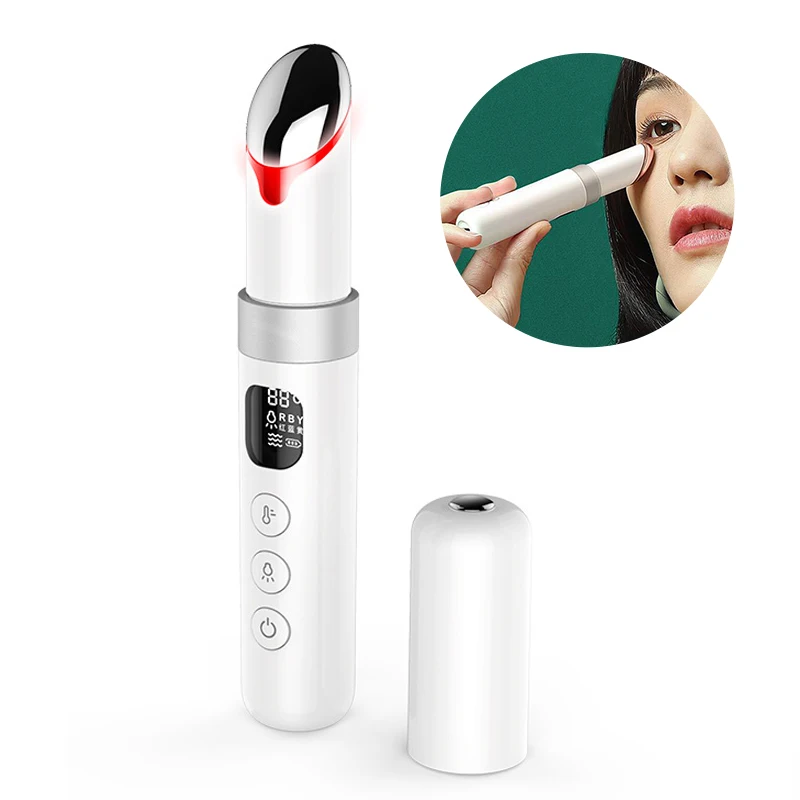 Massaggiatore elettrico per occhi Sollevamento della pelle degli occhi Antietà Rughe Strumento per la cura della pelle Vibrazione Hot Relax Occhi Terapia fotografica Comfort portatile