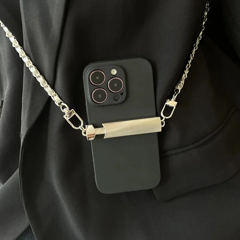 

Модные индивидуальные универсальные металлические плечевые ремни, задний зажим для мобильного телефона, регулируемая цепочка, чехол для мобильного телефона, цепочка для мобильного телефона