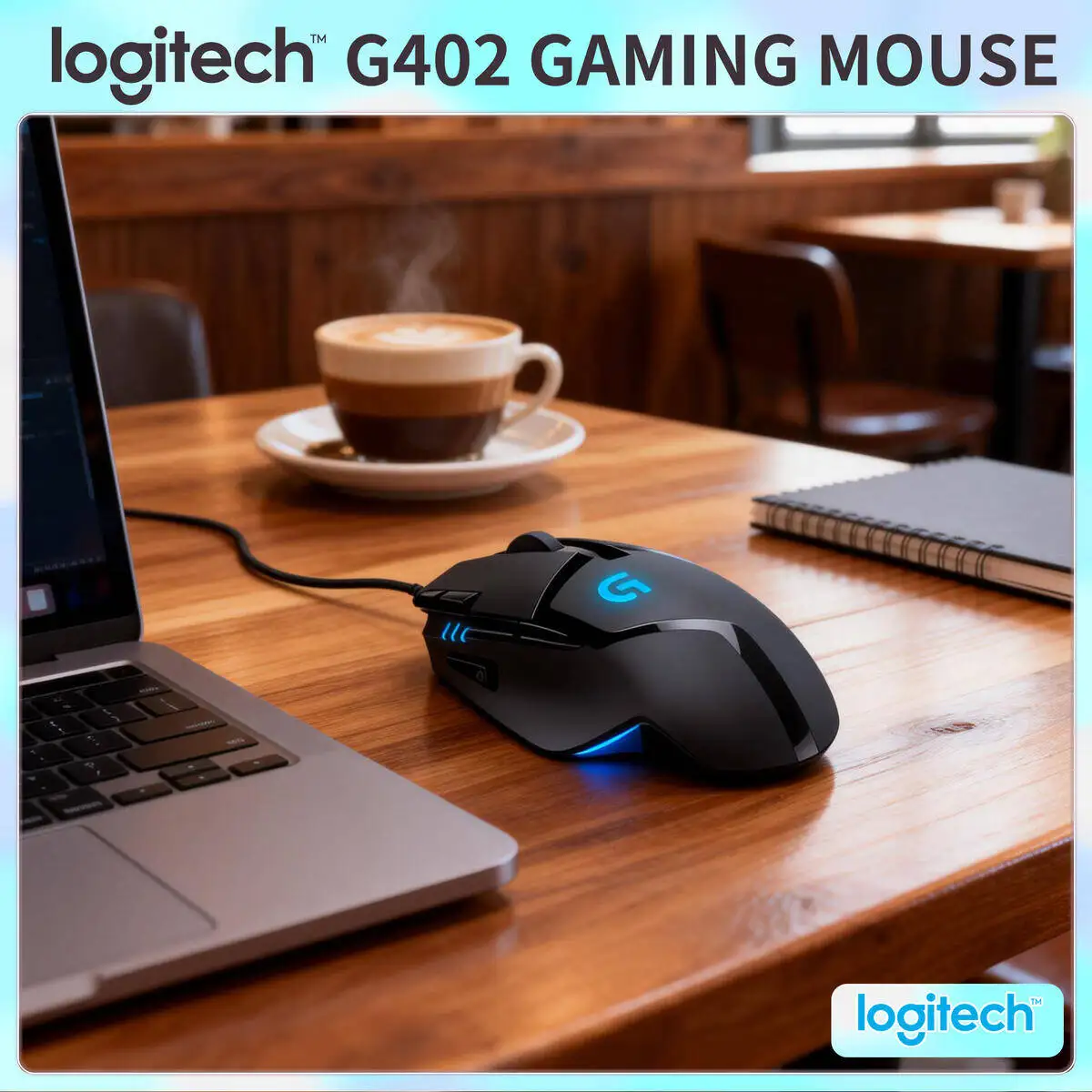 

Проводная игровая мышь Logitech G402 Hyperion Fury, 8 программируемых кнопок, 4000 точек на дюйм, высокоскоростное отслеживание для геймеров