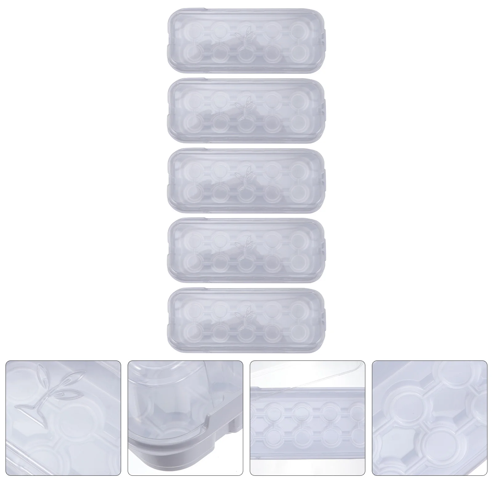 

5 Pcs Sprouter Tray Nursery Starter Germination Plant Pot Garden Plastic Trays Seeds
