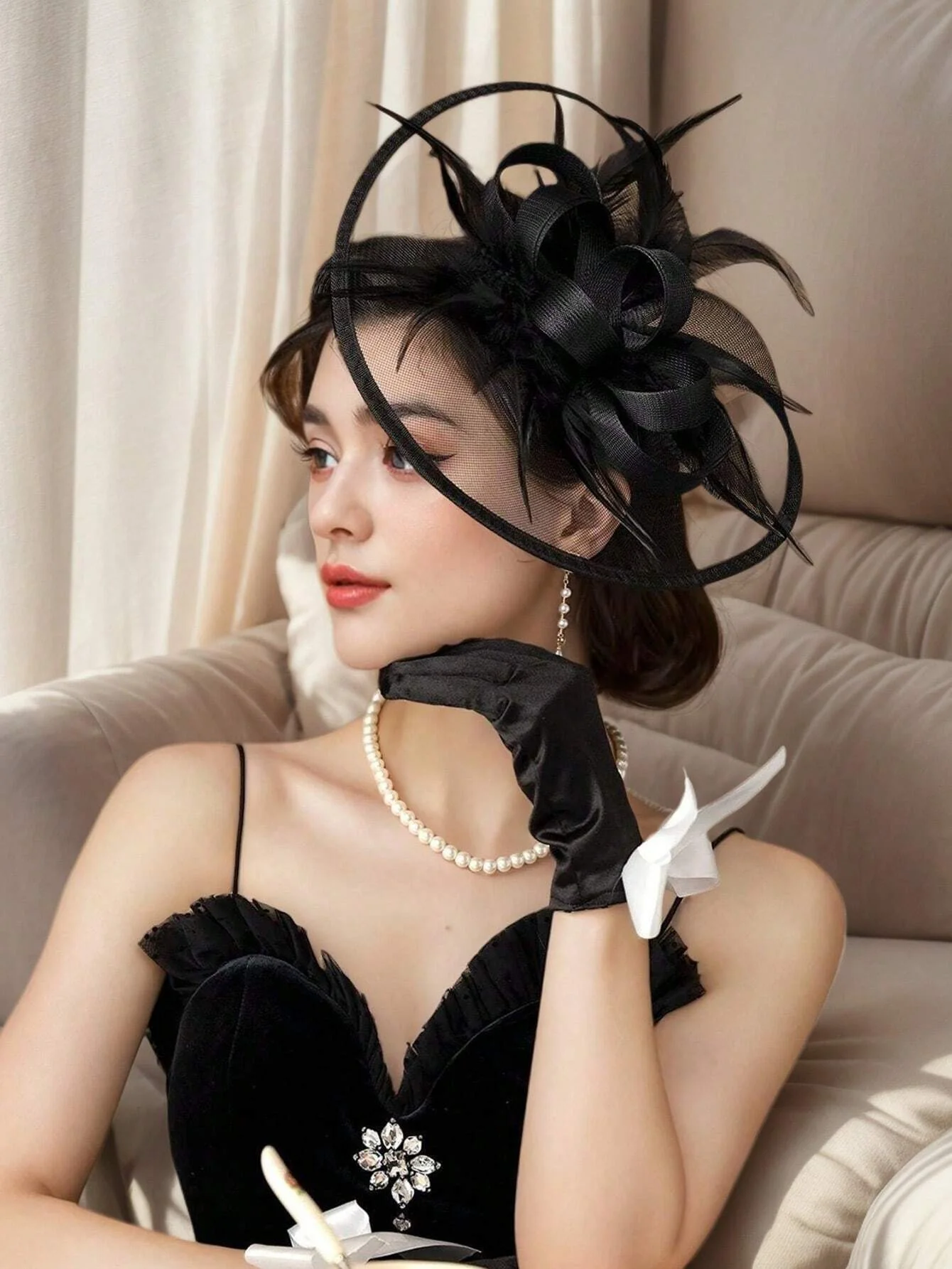 1 PC Fascinators Hats For Women Flower Tea Party Hats For Women Fascinator Headband And Clip Kentucky Derby Hats For Women Valen