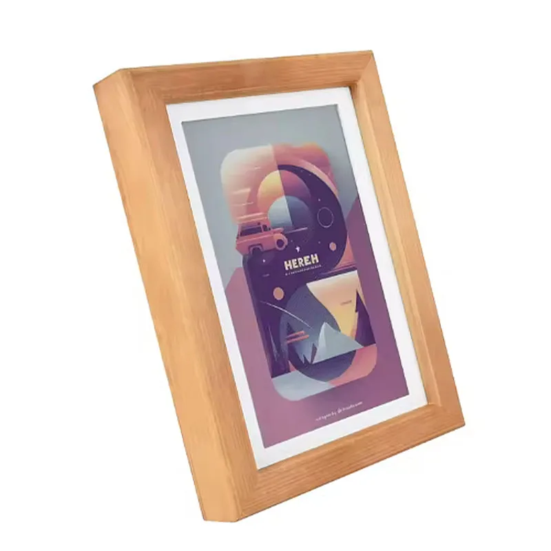 Waveshare 7.3 Inch E-Paper Display ACeP 7-Color E-Ink Screen Module with Solid Wood Photo Frame Ultra-Long Standby 800×480