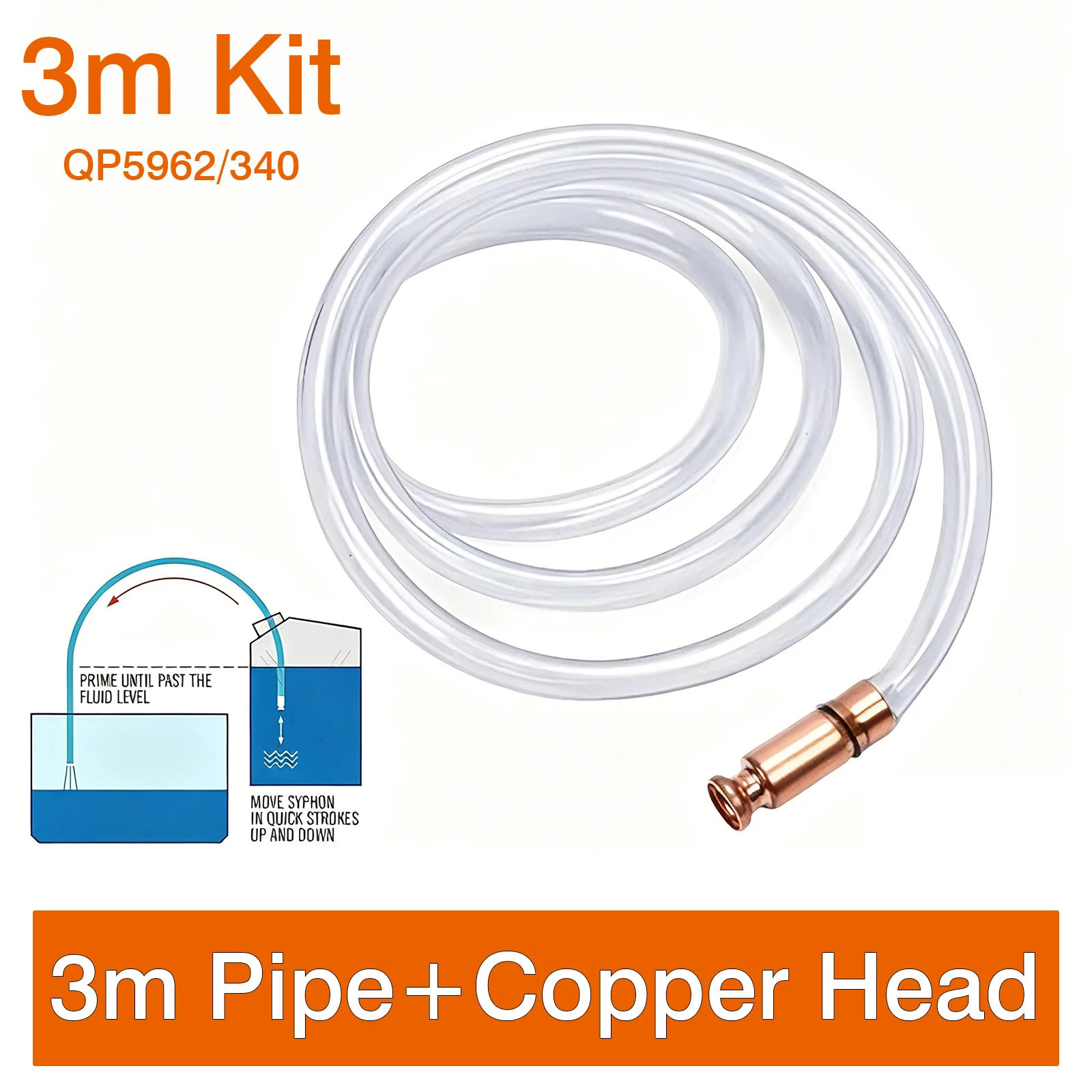 Bomba de aceite de autosucción, tubo de llenado de cobre, accesorios de tubería de aceite de bombeo Manual, conector de sifón, coctelera de agua y