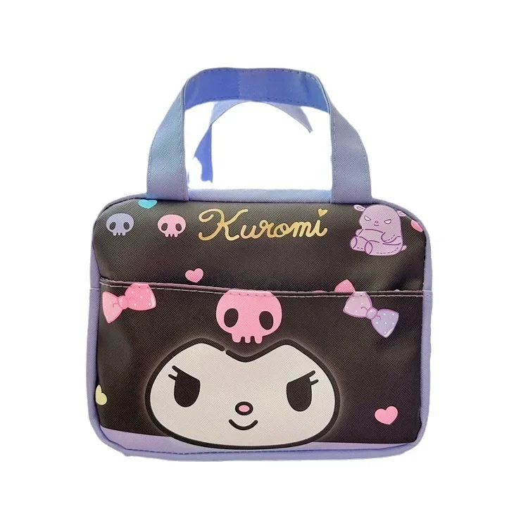 Sanrio Hello Kitty Lunch Bag Women's Cartoon Cute Girl Heart Melody Kuromi Thermal Bag Student Carrying Large Capacity Bento Bag