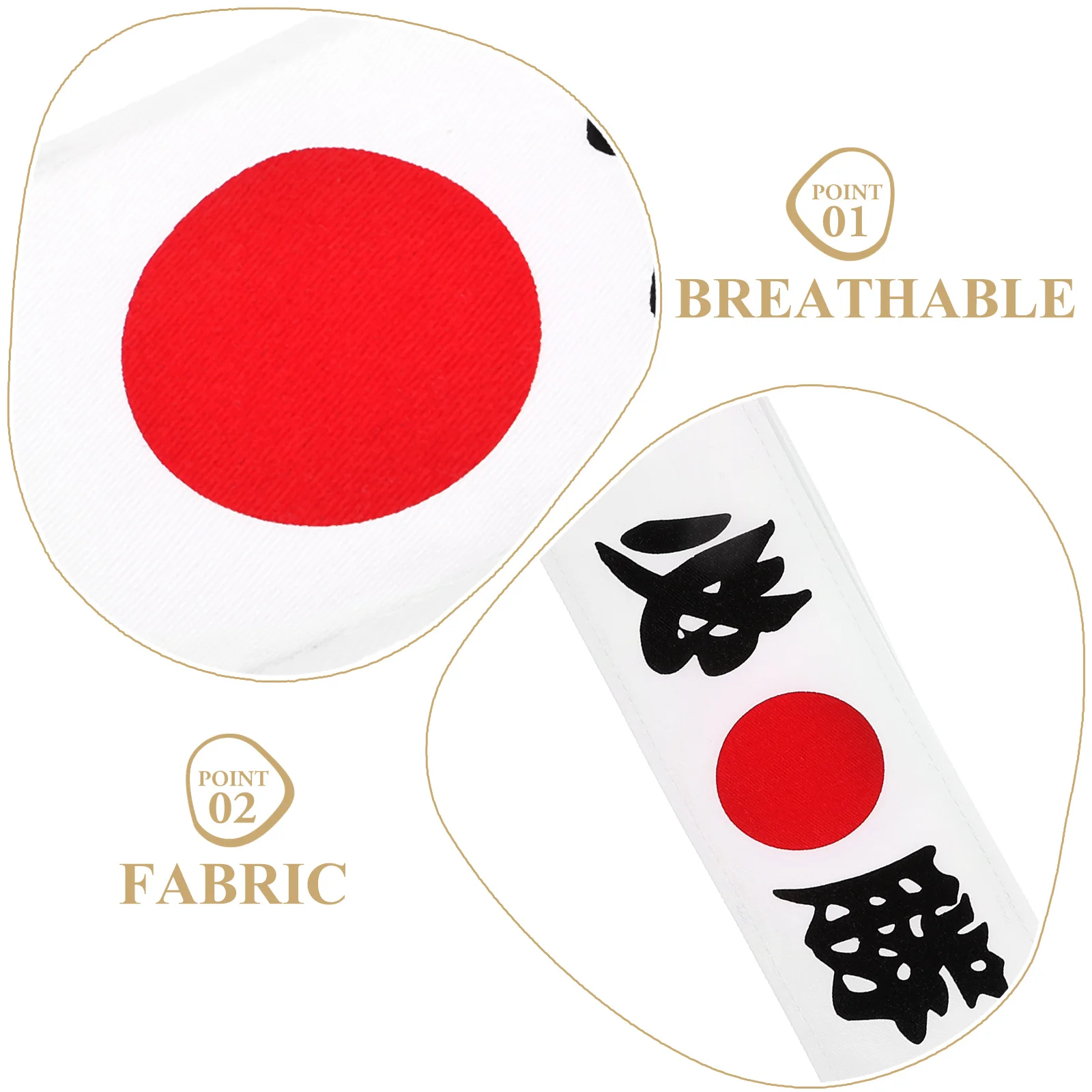 2 Pcs Hijab Ninja Headscarf Band Karate Accessory Samurai Japanese Headband Jewelry Sleeve Chef Cooking Costume Miss