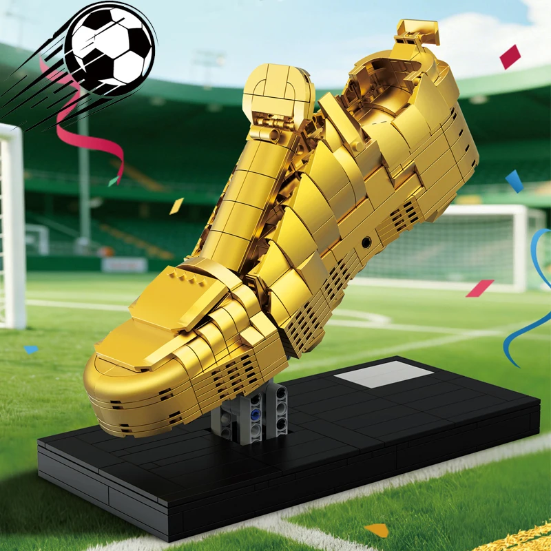 

MOC Trophy Building blocks Football Soccer Golden Boot Award Creative assembly puzzle model ornament Fan gifts